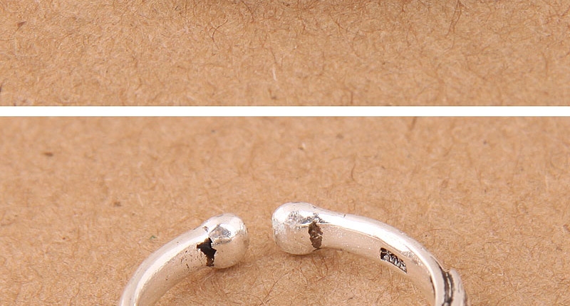 Fashion Silver Color Oval Shape Decorated Opening Ring,Fashion Rings