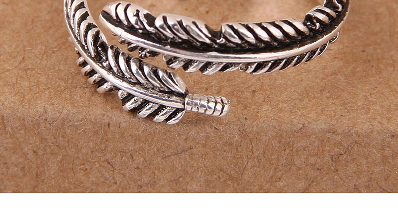 Fashion Silver Color Feather Shape Design Opening Ring,Fashion Rings