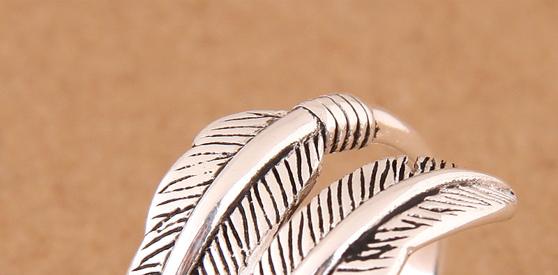 Fashion Silver Color Leaf Shape Design Opening Ring,Fashion Rings