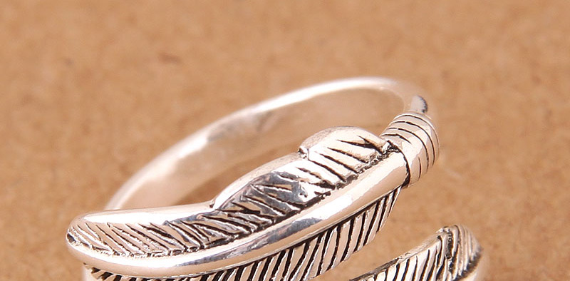 Fashion Silver Color Leaf Shape Design Opening Ring,Fashion Rings