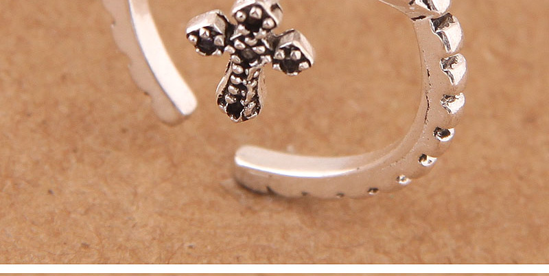 Fashion Silver Color Cross Shape Decorated Opening Ring,Fashion Rings