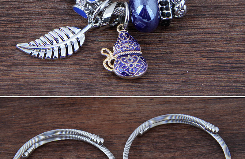 Fashion Blue Leaf Shape Decorated Bracelet,Fashion Bangles