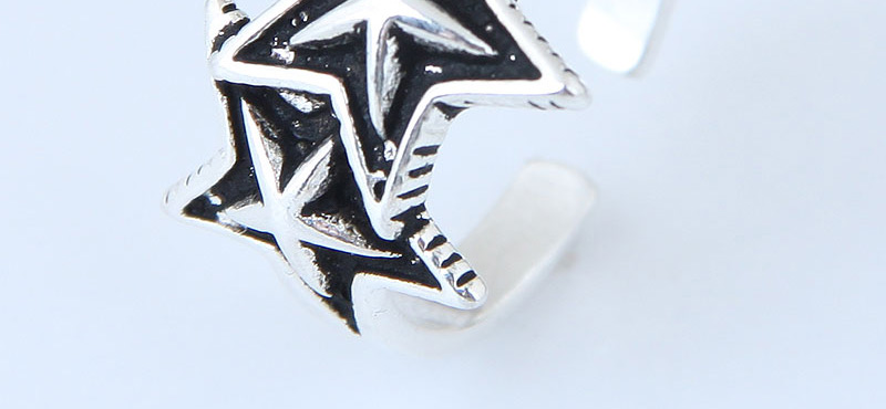Fashion Silver Color Star Shape Decorated Opening Ring,Fashion Rings