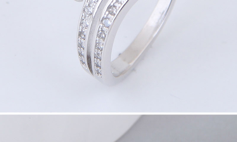 Fashion Silver Color Full Diamond Decorated Star Shape Opening Ring,Fashion Rings