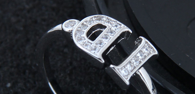 Fashion Silver Color Letter Pattern Decorated Opening Ring,Fashion Rings