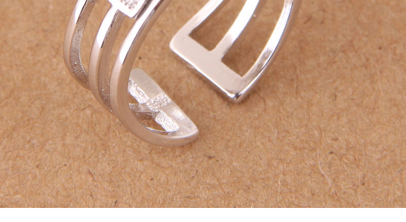 Fashion Silver Color Multi-layer Design Opening Ring,Fashion Rings