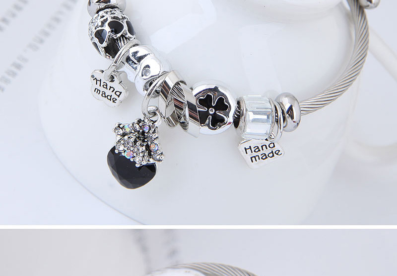 Fashion Black Letter Pattern Decorated Bracelet,Fashion Bangles