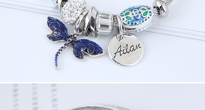 Fashion Blue Dragonfly Shape Decorated Bracelet,Fashion Bangles