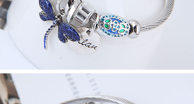 Fashion Blue Dragonfly Shape Decorated Bracelet,Fashion Bangles