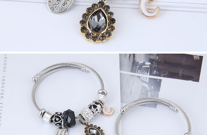 Fashion Black Waterdrop Shape Decorated Bracelet,Fashion Bangles