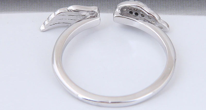 Fashion Silver Color Wing Shape Decorated Opening Ring,Fashion Rings