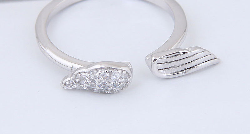 Fashion Silver Color Wing Shape Decorated Opening Ring,Fashion Rings