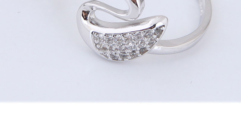 Fashion Silver Color Swan Shape Decorated Opening Ring,Fashion Rings