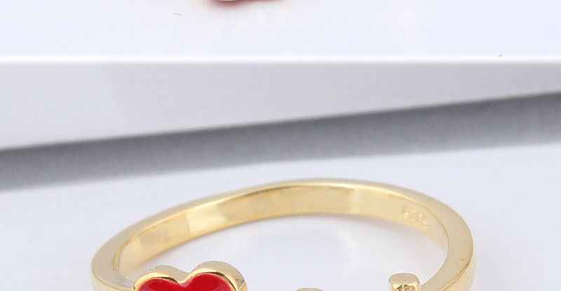 Fashion Gold Color Heart Shape Decorated Opening Ring,Fashion Rings