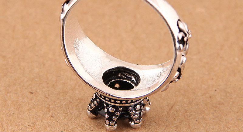 Vintage Silver Color Round Shape Decorated Opening Ring,Fashion Rings
