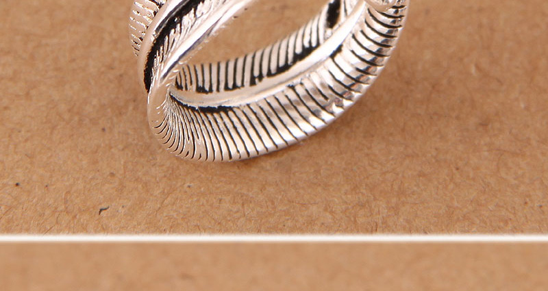 Vintage Silver Color Leaf Shape Decorated Opening Ring,Fashion Rings