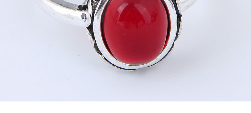Vintage Red Oval Shape Decorated Ring,Fashion Rings