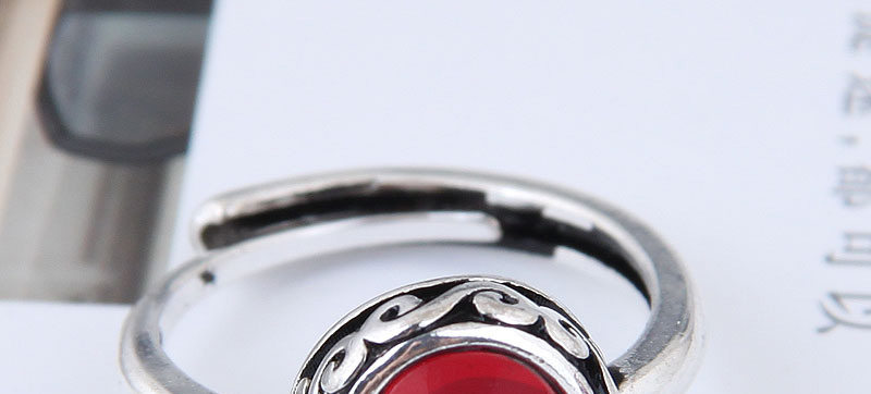 Vintage Red Oval Shape Decorated Ring,Fashion Rings