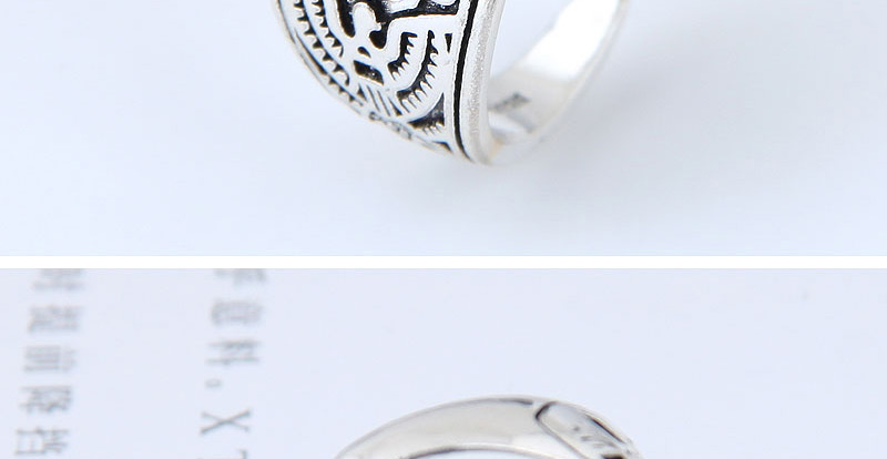 Vintage Silver Color Pure Color Decorated Ring,Fashion Rings