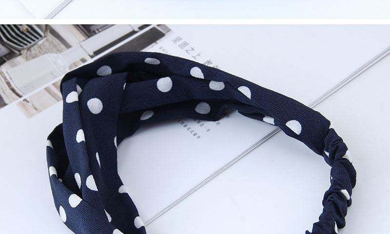 Fashion Black+white Spot Shape Decorated Headband,Hair Ribbons