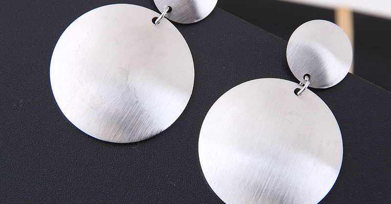Fashion Silver Color Round Shape Decorated Earrings,Earrings