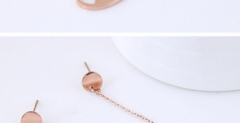 Fashion Rose Gold Pure Color Decorated Earrings,Earrings