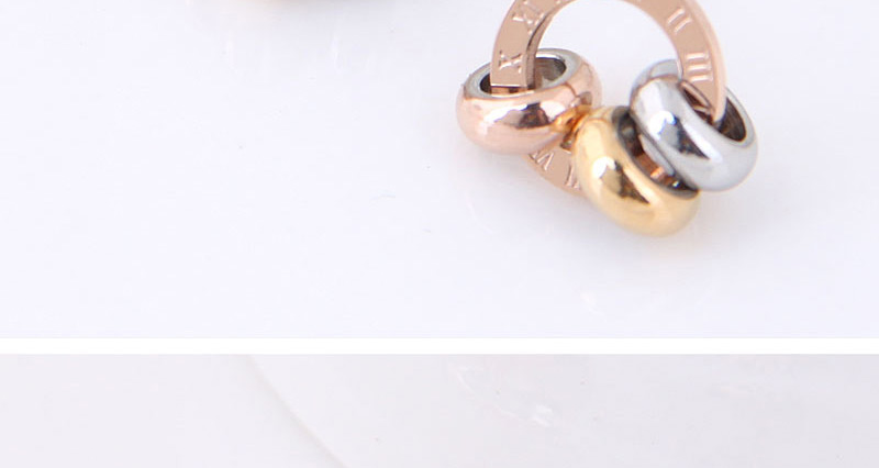 Fashion Multi-color Circular Ring Decorated Earrings,Earrings
