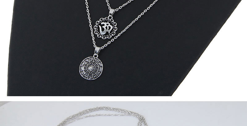 Fashion Silver Color Moon&elephant Shape Decorated Multi-layer Necklace,Multi Strand Necklaces