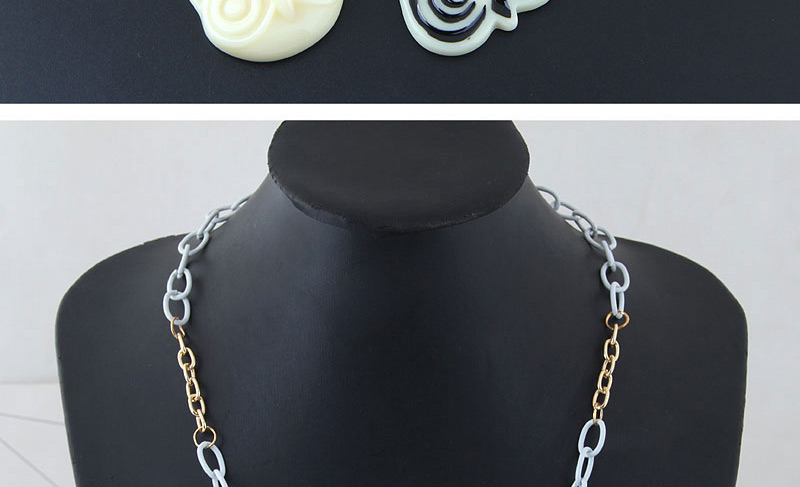 Fashion Black+white Heart&owl Shape Decorated Necklace,Bib Necklaces