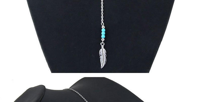 Fashion Silver Color Leaf Shape Decorated Necklace,Multi Strand Necklaces