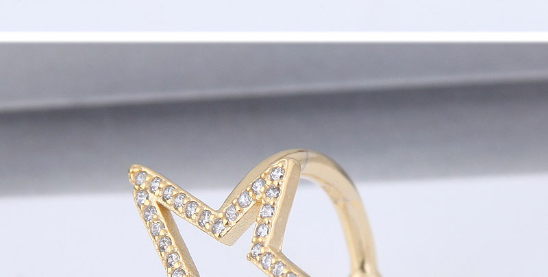 Elegant Gold Color Star Shape Design Pure Color Ring,Fashion Rings