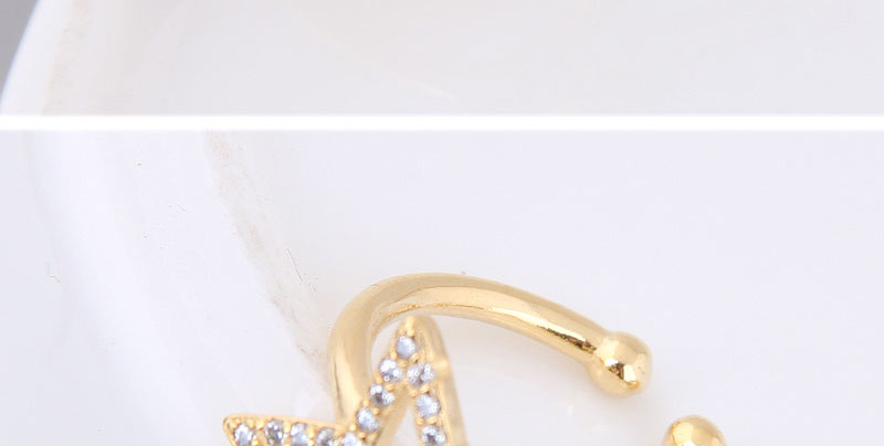 Elegant Gold Color Star Shape Design Pure Color Ring,Fashion Rings
