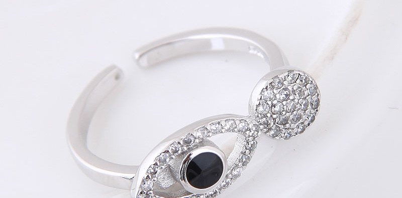 Elegant Silver Color Eye Shape Design Pure Color Opening Ring,Fashion Rings