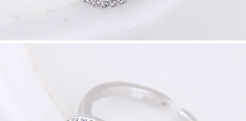 Elegant Silver Color Eye Shape Design Pure Color Opening Ring,Fashion Rings