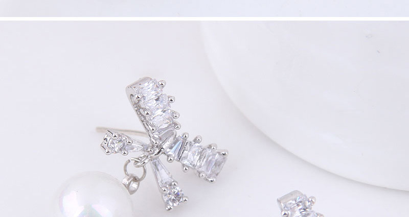 Elegant Silver Color Bowknot Shape Design Simple Earrings,Stud Earrings