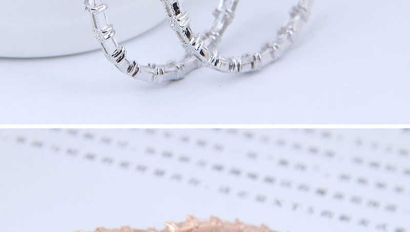 Elegant Silver Color Circular Ring Shape Design Earrings,Hoop Earrings