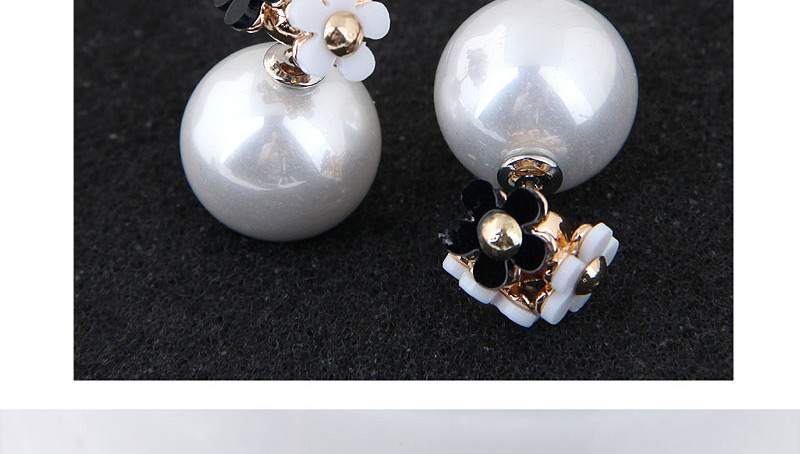 Elegant White Flowers&pearls Decorated Simple Earrings,Drop Earrings