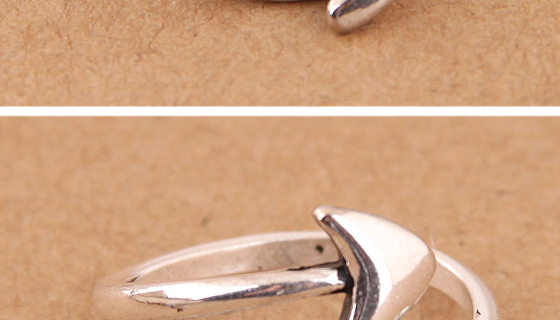 Elegant Antique Silver Feather Shape Design Pure Color Ring,Fashion Rings