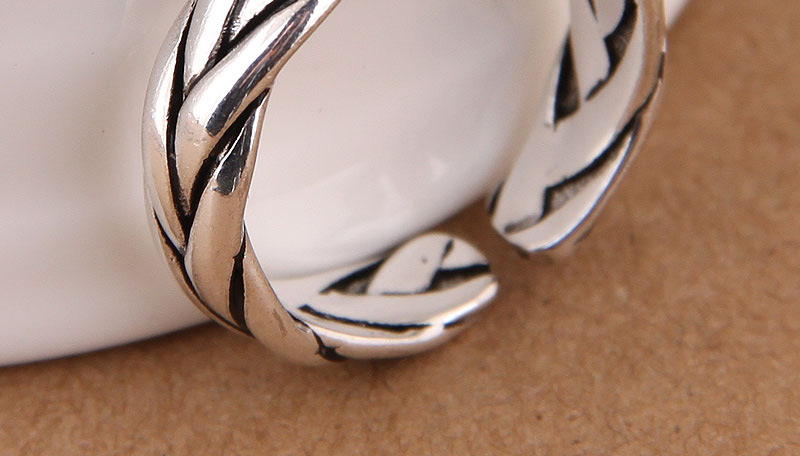 Elegant Antique Silver Pure Color Design Opening Ring,Fashion Rings