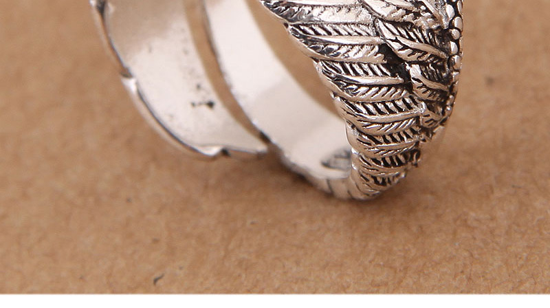 Elegant Antique Silver Pure Color Design Leaf Shape Ring,Fashion Rings