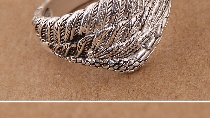Elegant Antique Silver Pure Color Design Leaf Shape Ring,Fashion Rings