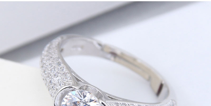 Sweet Silver Color Full Diamond Decorated Pure Color Ring,Fashion Rings
