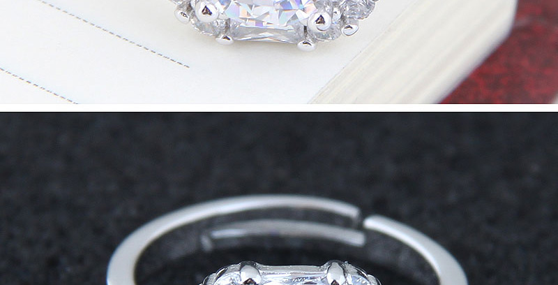 Sweet Silver Color Square Shape Diamond Decorated Ring,Fashion Rings