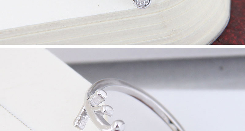 Sweet Silver Color Leaf Shape Design Opening Ring,Fashion Rings