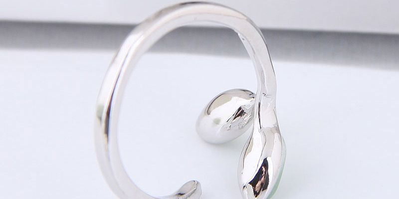 Sweet Green Leaf Shape Design Opening Ring,Fashion Rings