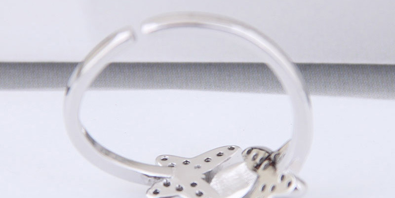 Sweet Silver Color Butterfly Shape Design Opening Ring,Fashion Rings