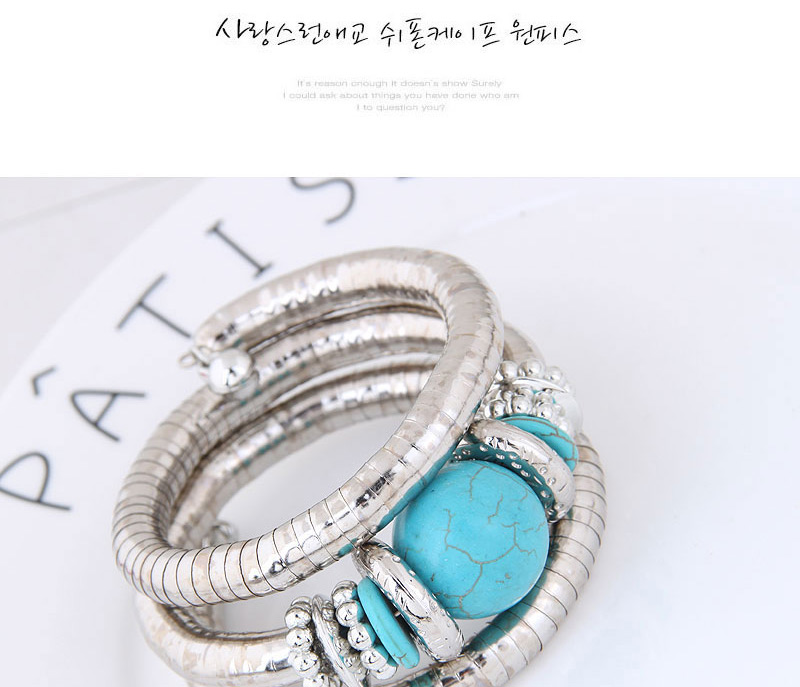 Fashion Blue Multi-layer Design Bracelet,Fashion Bangles
