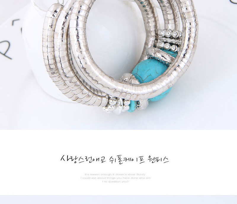 Fashion Blue Round Shape Decorated Bracelet,Fashion Bangles