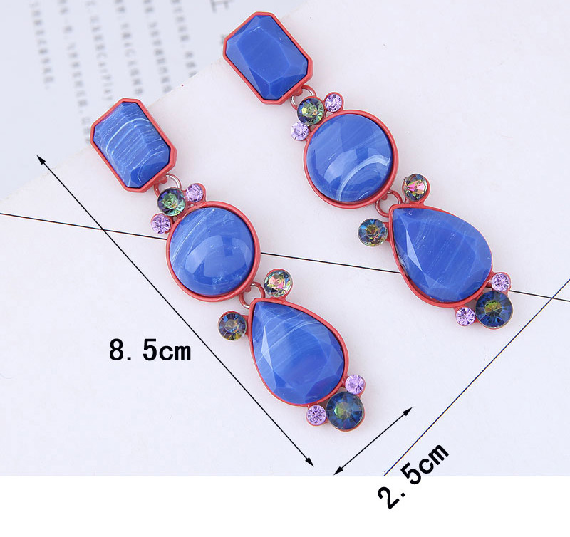 Fashion Multi-color Geometric Shape Decorated Earrings,Drop Earrings