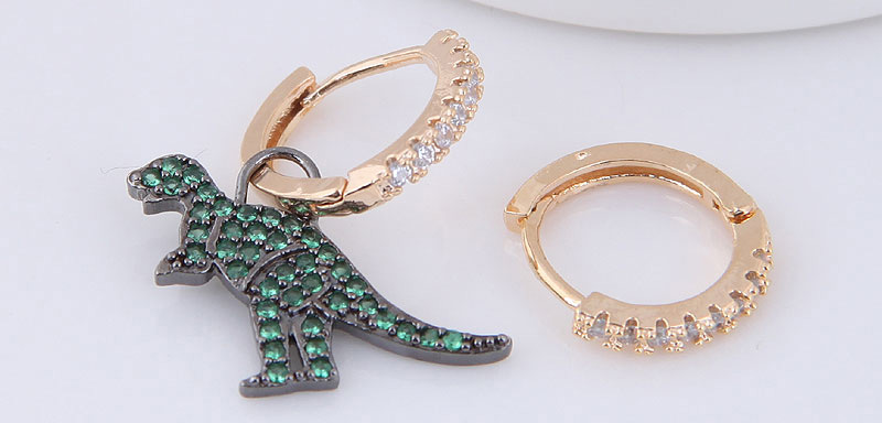 Fashion Green Dinosaur Shape Decorated Earrings,Drop Earrings